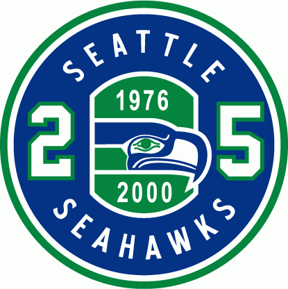 Seattle Seahawks 2000 Anniversary Logo iron on paper